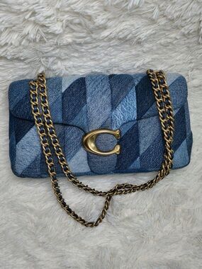 Coach Quilted Patchwork Denim Shoulder Bag